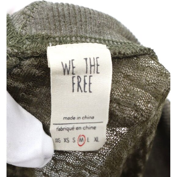 We The Free Olive Knit V-Neck Pullover Over Swimsuit Womens M Lightweight Summer - Picture 2 of 7